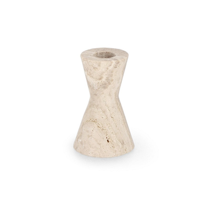 Marble Candle Holder h10 - Beige