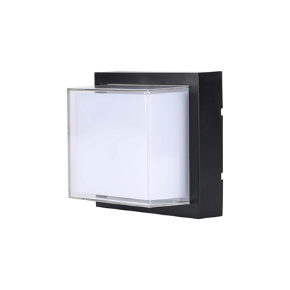 Square LED Wall Lamp 12W 110LMW Black Color 4000K IP65