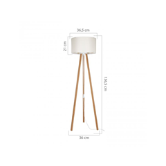 Piko Floor Lamp – Natural Bamboo / Cream