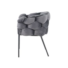 Lounge Chair Velvet Dark Grey