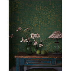 Wallpaper Green Jade Oriental Garden