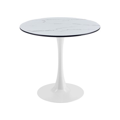Round Table Marble and White