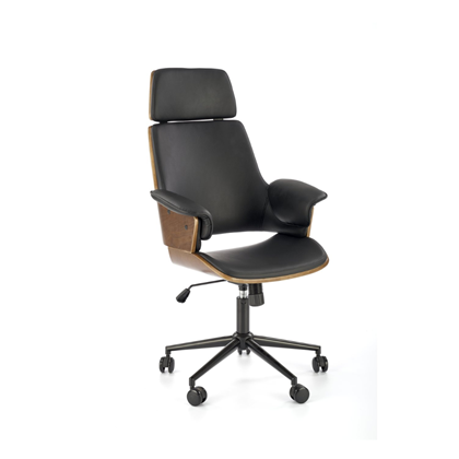 Office Chair Eco Leather Walnut Black