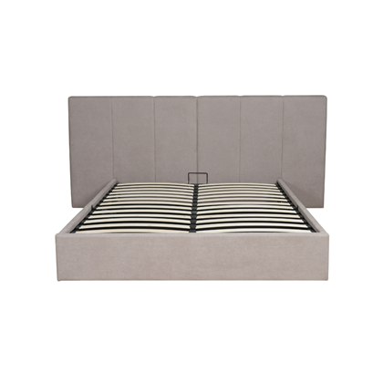 Upholstery Bed with Gaslift 160 x 200cm - Warm Grey