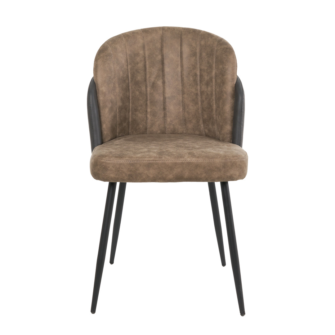 Dinning Chair - Brown & Dark Grey