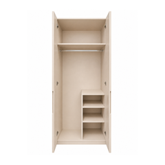 L-Shaped Wardrobe Set – Sand Beige