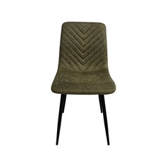 Dining Chair – Olive Green & Matt Black
