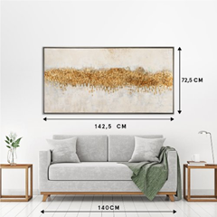 Golden Horizon Acrylic Painting – Gold  72 5x14 cm
