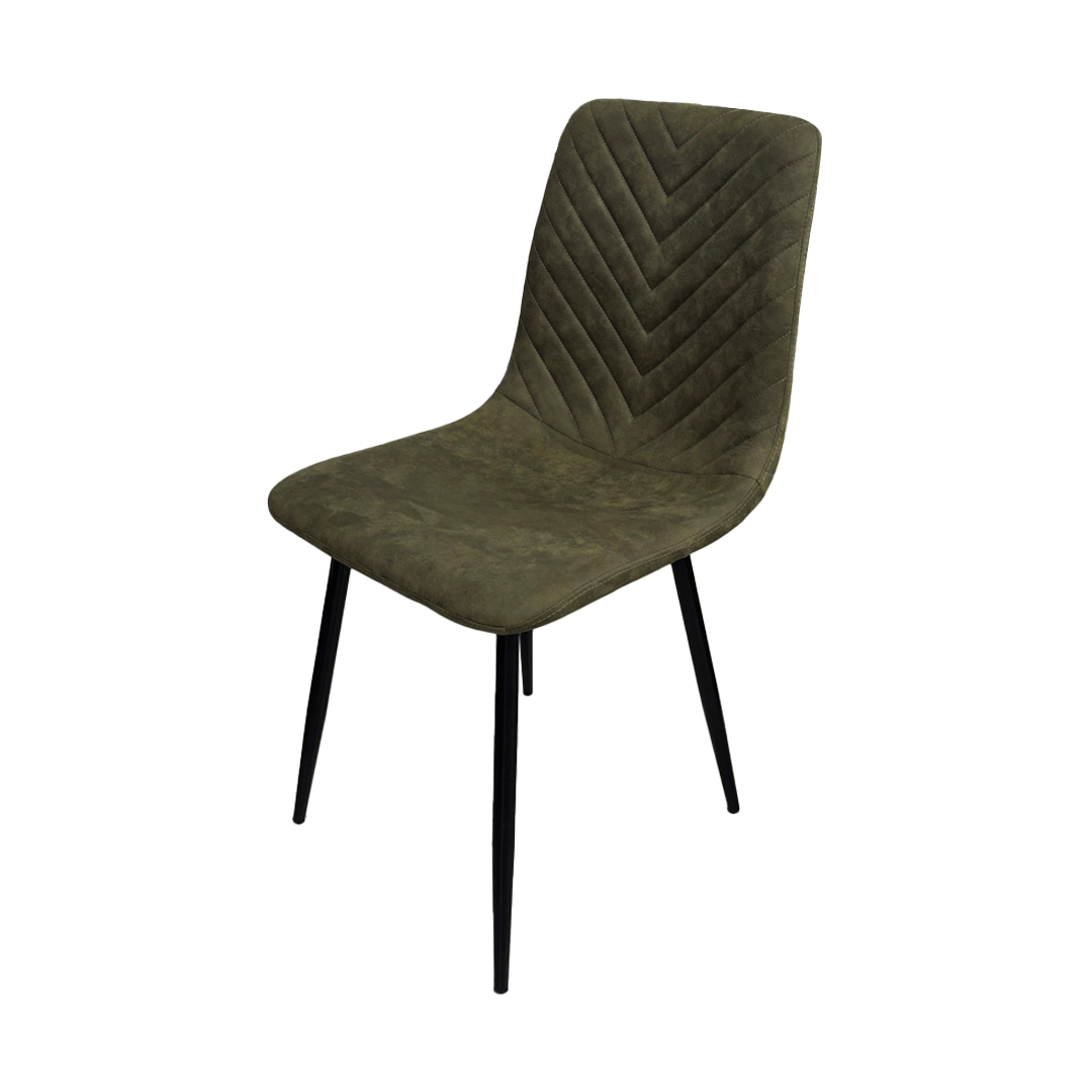 Dining Chair – Olive Green & Matt Black