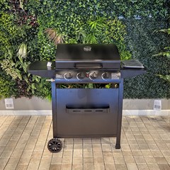 4 Burner Gas Grill - Matt Black