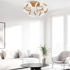 LED Ceiling Fixture – Matte Gold