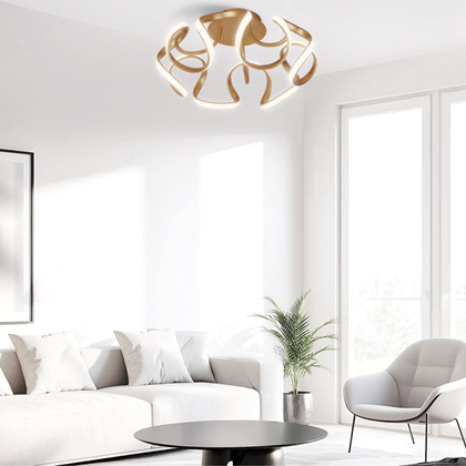 LED Ceiling Fixture – Matte Gold