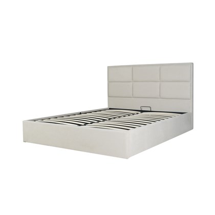 Upholstered Bed with Gas Lift 160 - Cream