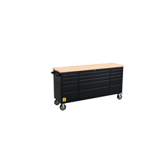 72 Black Tool Chest Black Power Coating