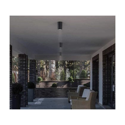 Outdoor Ceiling Lamp GU10 ABS - Black