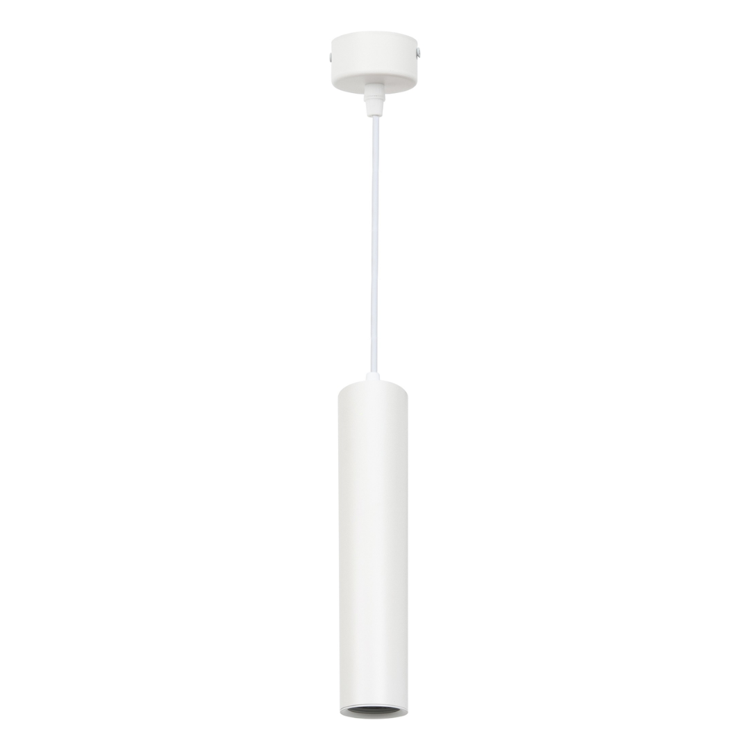 Round White GU10 Pendant Light – 29 cm Body