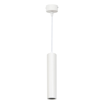 Round White GU10 Pendant Light – 29 cm Body