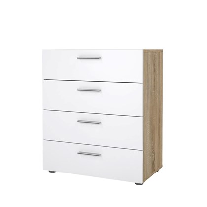 Pepe chest 4 drawers White & Oak