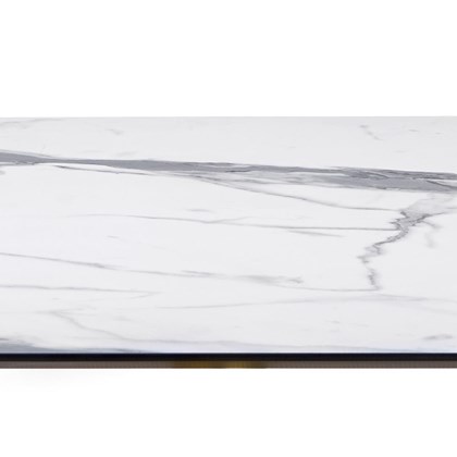 Tabletop Laminate Compact Carrara Marble Effect - White