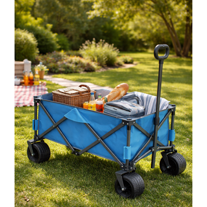 Folding Wagon 180L Blue Grey