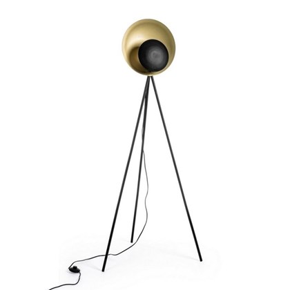 Tripod Floor Lamp Black & Gold H156