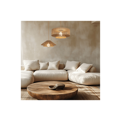 Pendant Light 1xE27 Max 40W – Brown & Beige
