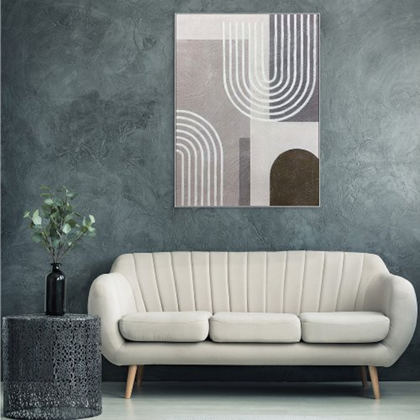 Grey Arches V2 Acrylic Painting – Silver 90X120 cm