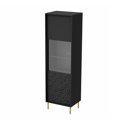 Display Cabinet W-1 Black & Gold