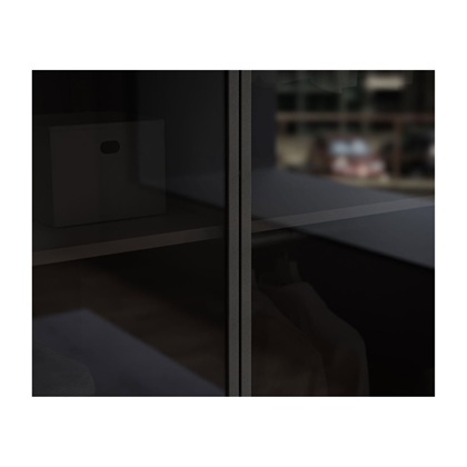 Glass Wardrobe - Black