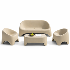 4-Ps PP & Fiberglass Sofa Set – Khaki