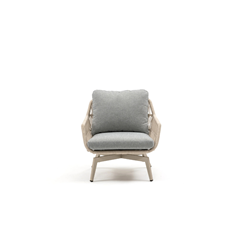 Aluminium Rope Sofa 4pcs Set Grey-Beige