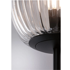 Bathroom Wall Light 20W Dimmable Glass/Black Matt