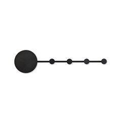 Hang Led Black Wall Lamp Coat Rack