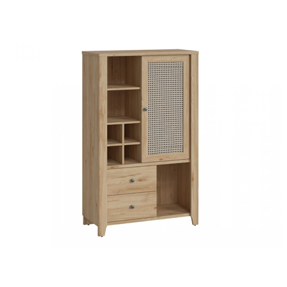 1D 2S Tall Sideboard – Jackson Hickory/Amadeus