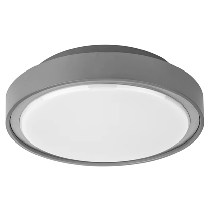 Light Grey Plastic Ceiling Light - Down - E27