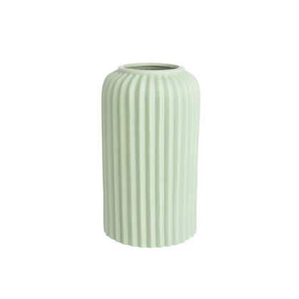 Artemide slice porcelain green vase h20