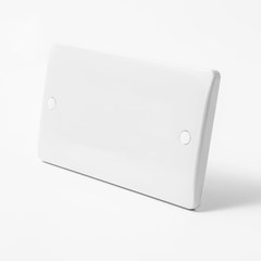 2 Gang Blank Plate Eco White