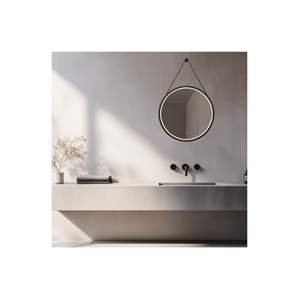 Mirror With LED Light 15W 3000K-4000K – Black Matt