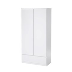 White Naia Wardrobe With 2 Doors &  1 Drawer