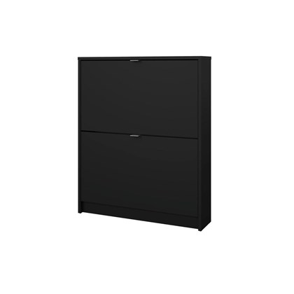 Black Shoes Shoe Cabinet with 2 Tilting Doors