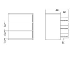 Next Chest with 3 Drawers - Jackson Hickory White