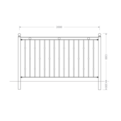 Modern steel railing