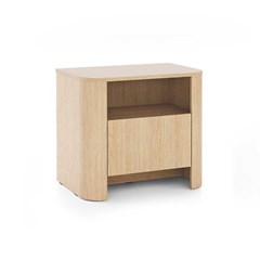Nightstand 1 Shelf & 1 Door - Oak