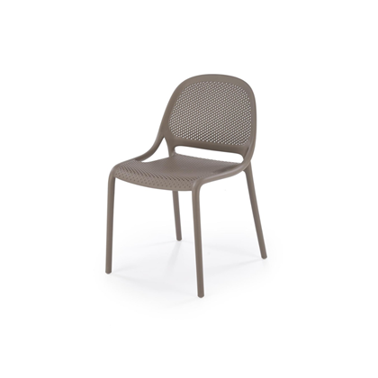 Chair Khaki Plastic Frame Straight Legs