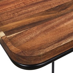 Sofa Side Table in Acacia Wood Top