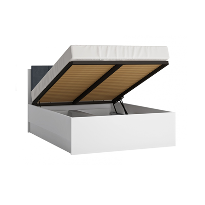 Bed 140 with Lift – White Alpin & High Gloss