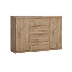 Sideboard 2 Doors 4 Shelves – Golden Ribbeck Oak