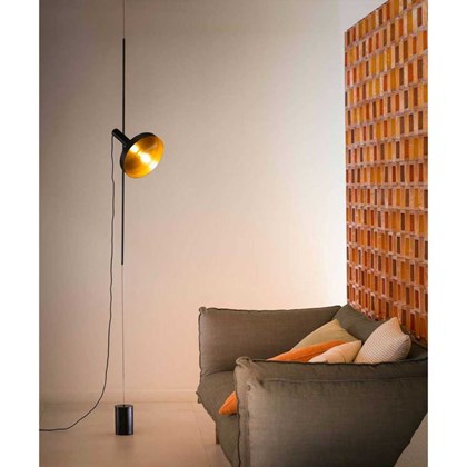 Pendant/Floor Lamp - Black & Gold
