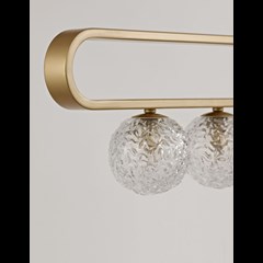 Mirano Pendant 5x G9 Glass Brushed Gld