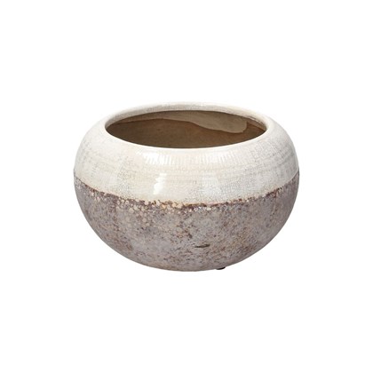 Round Vase 23cm Ceramic White
